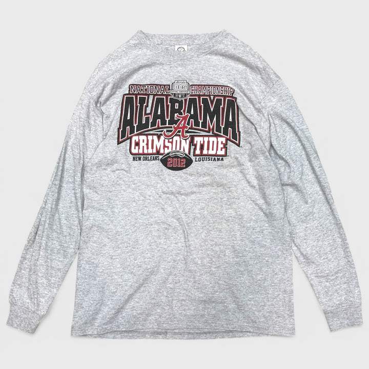 Alabama Crimson Tide Championship 2012 Longsleeve tee grey L