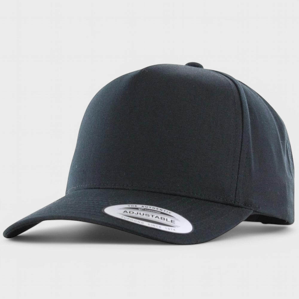 The Classics Yupoong 5-Panel Curved Classic snapback black - Shop-Tetuan