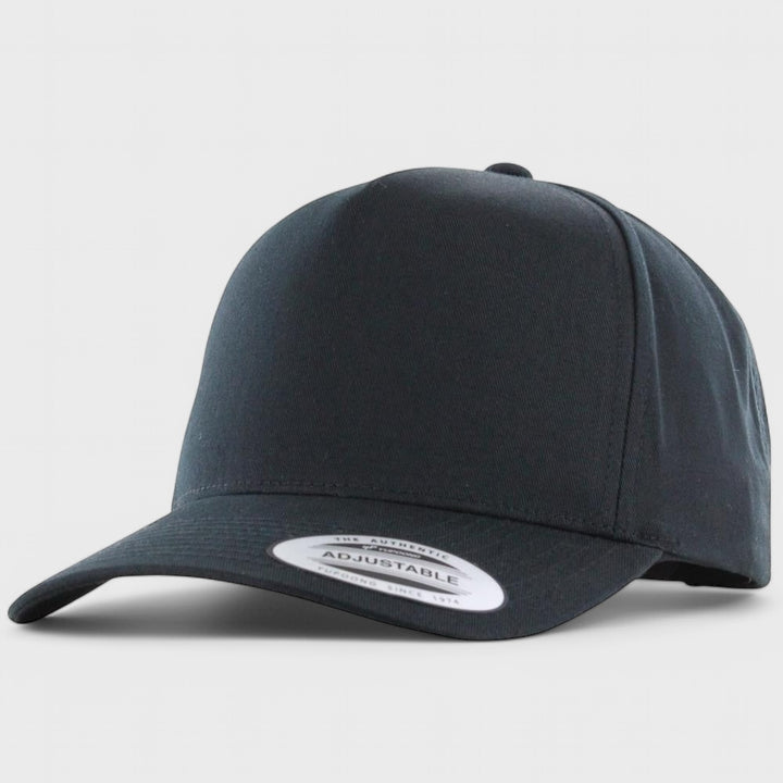 The Classics Yupoong 5-Panel Curved Classic snapback black - Shop-Tetuan