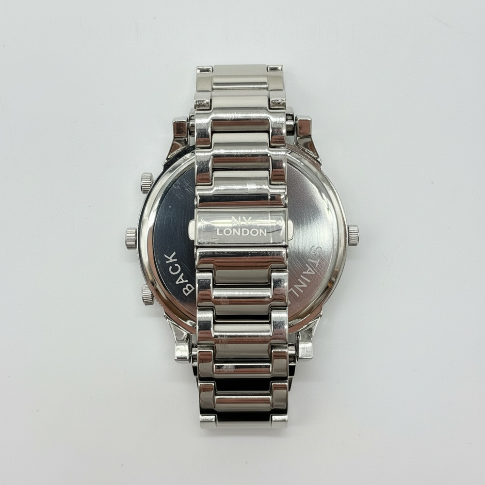 NY London Round Metal Bracelet Watch pnp/blue - Shop-Tetuan