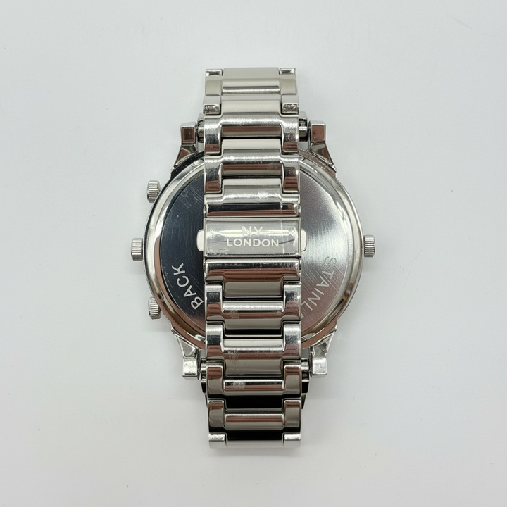 NY London Round Metal Bracelet Watch pnp/blue - Shop-Tetuan