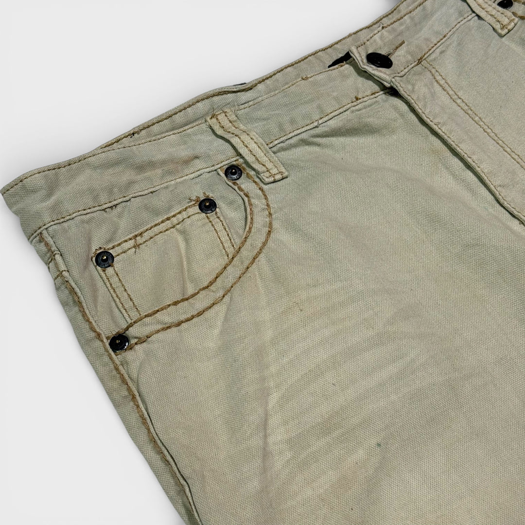 R-Sole Fleur De Lis baggy jeans khaki w42/l32