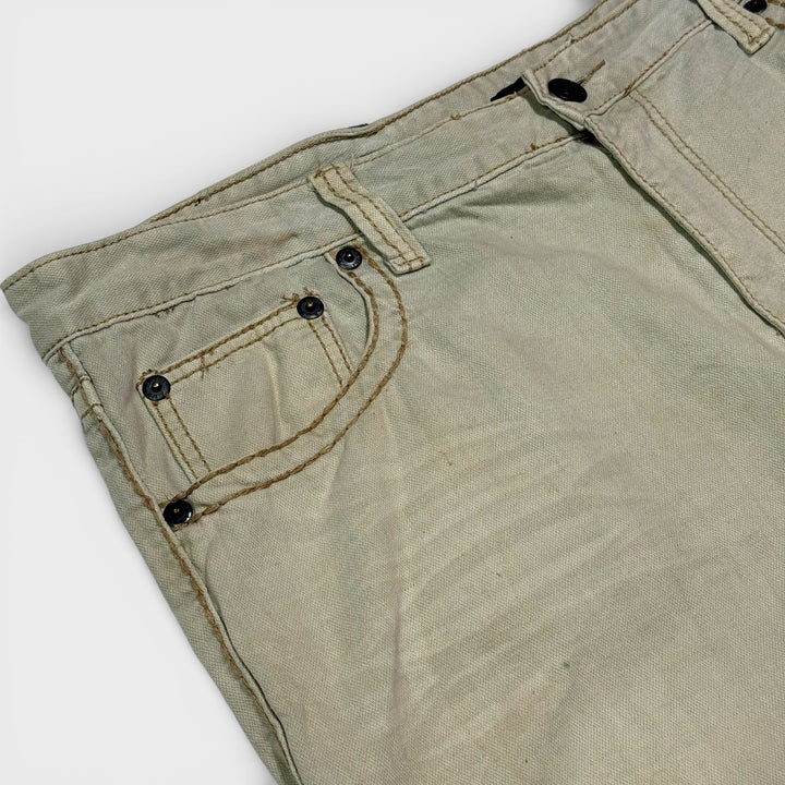 R-Sole Fleur De Lis baggy jeans khaki w42/l32