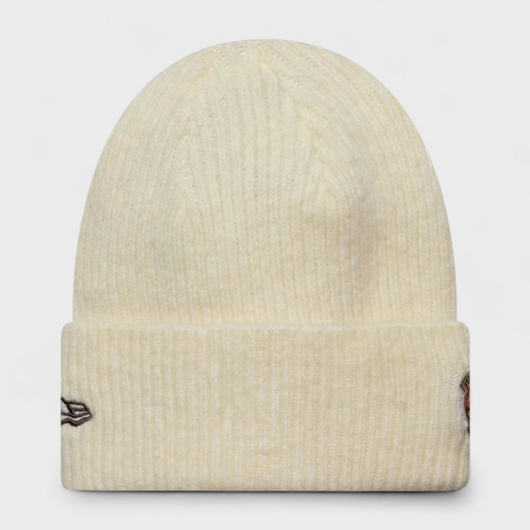 New Era MLB World Series Cuff knit beanie LA Dodgers  light beige - Shop-Tetuan