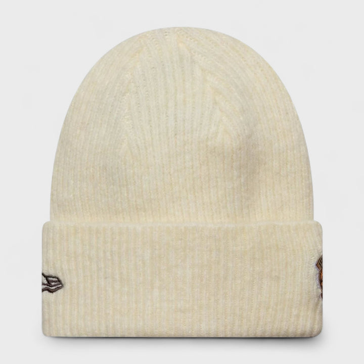 New Era MLB World Series Cuff knit beanie LA Dodgers  light beige - Shop-Tetuan