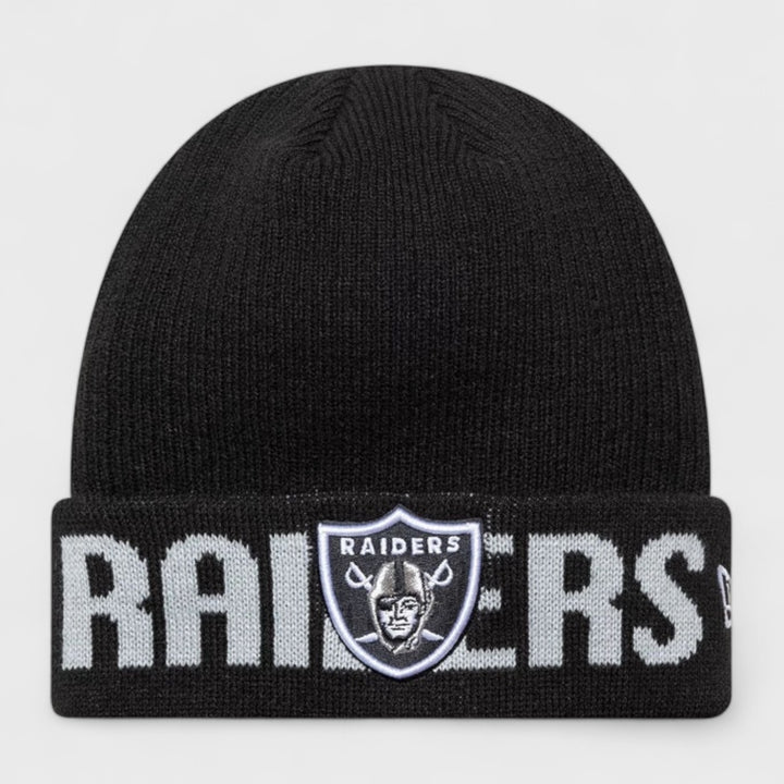 New Era NFL Wordmark Cuff Knit Beanie LV Raiders black - Shop-Tetuan