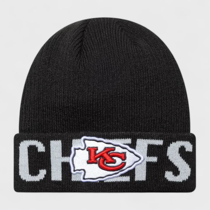 New Era NFL Wordmark Cuff Knit Beanie KC Chiefs black - Shop-Tetuan