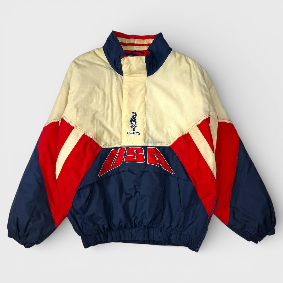 Starter Vintage Atlanta 1996 Olympic USA Jacket wht/blu/red L - Shop-Tetuan