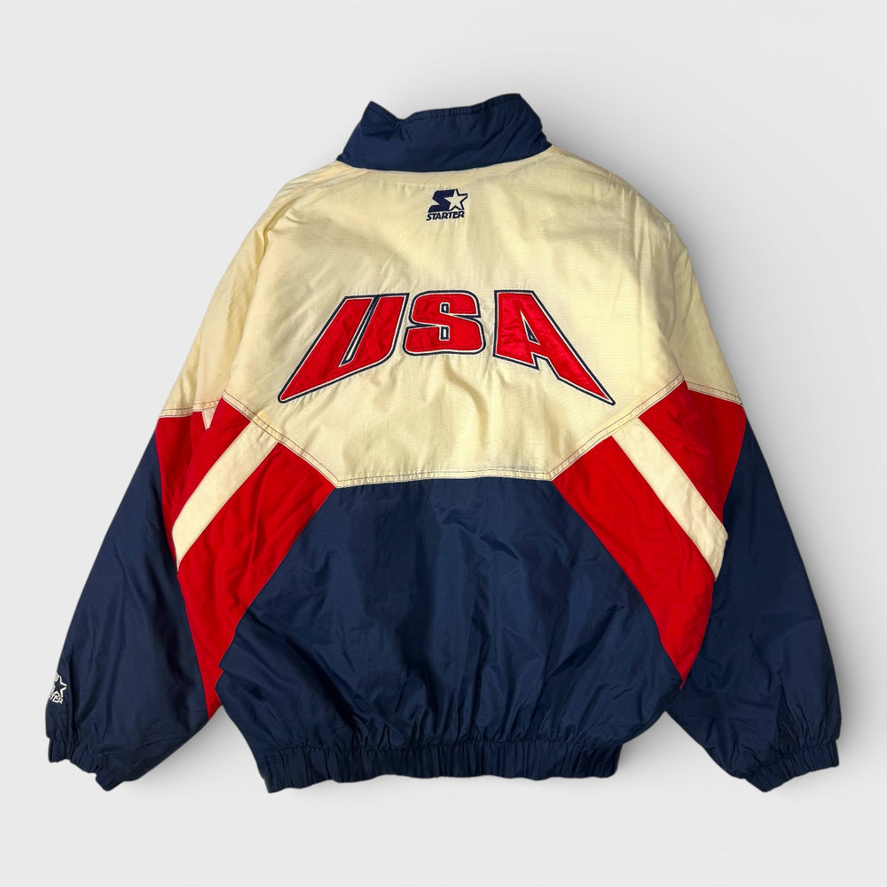 Starter Vintage Atlanta 1996 Olympic USA Jacket wht/blu/red L - Shop-Tetuan