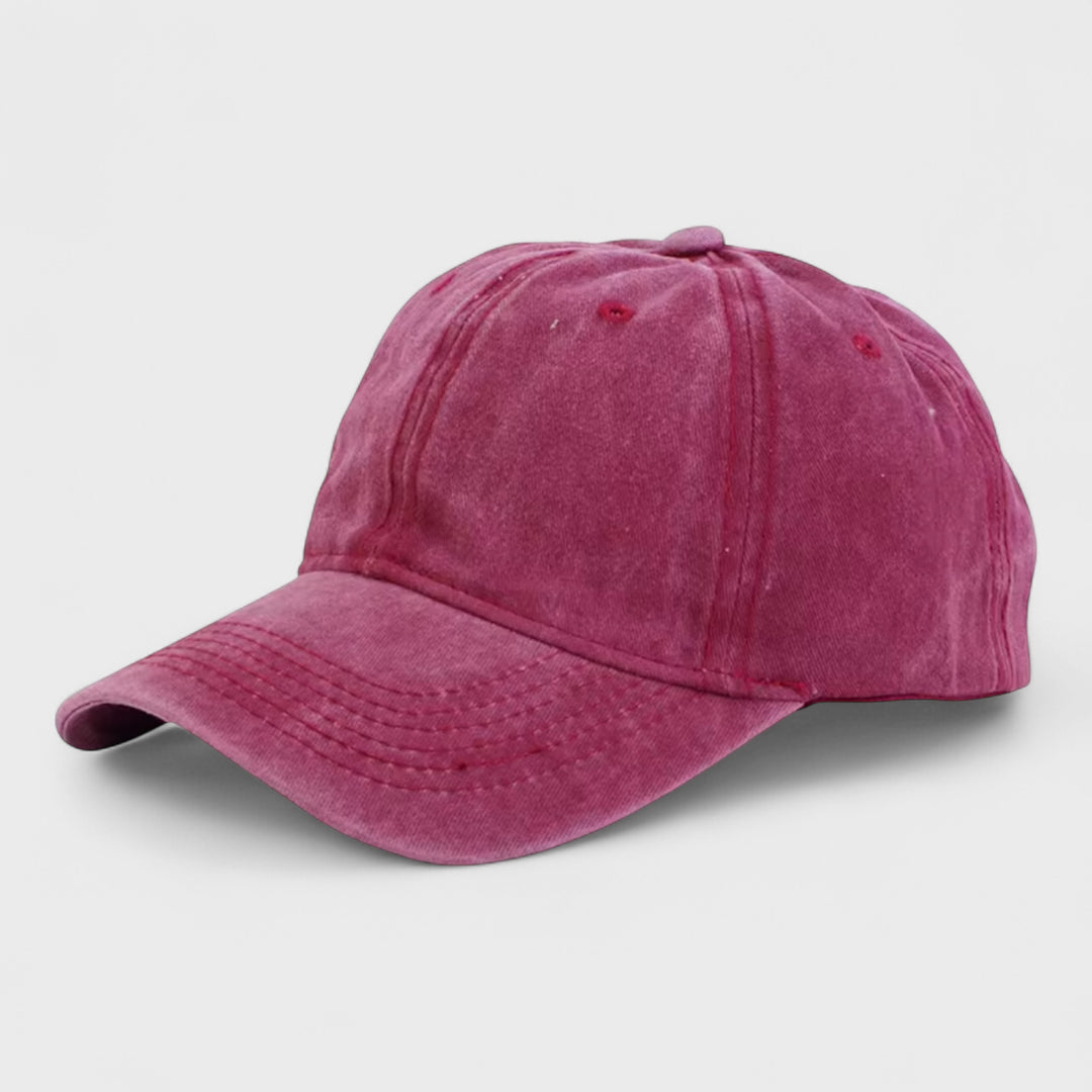 Vintage Washed Baseball Cap maroon - Shop-Tetuan