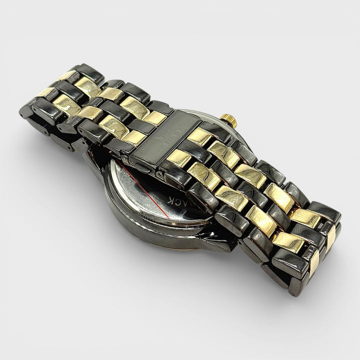 NY London Round Metal Bracelet Watch gun/gold - Shop-Tetuan