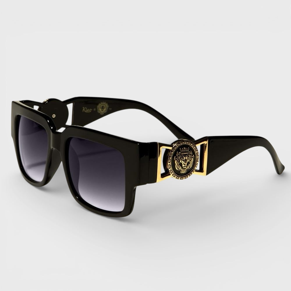 Kleo Square Temple Sunglasses black - Shop-Tetuan