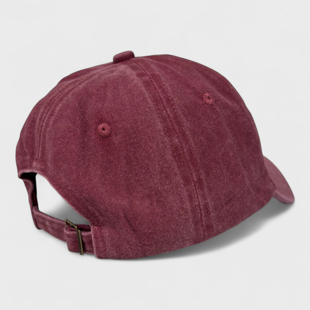 Vintage Washed Baseball Cap maroon - Shop-Tetuan