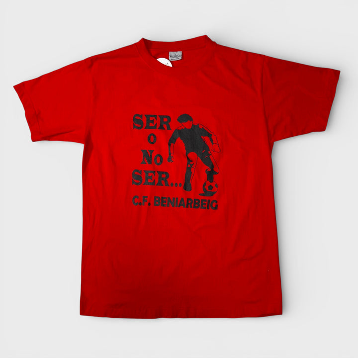 Valento Ser O No Ser C.F. Beniarbeig Football tee red  L - Shop-Tetuan