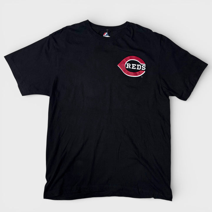 Majestic Triple Peak MLB Cincinnati Reds Tee black/red XL - Shop-Tetuan