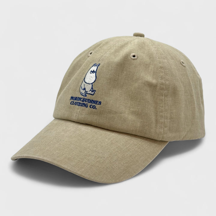 Moomin Muumipeikko murjottaa dad cap stone washed