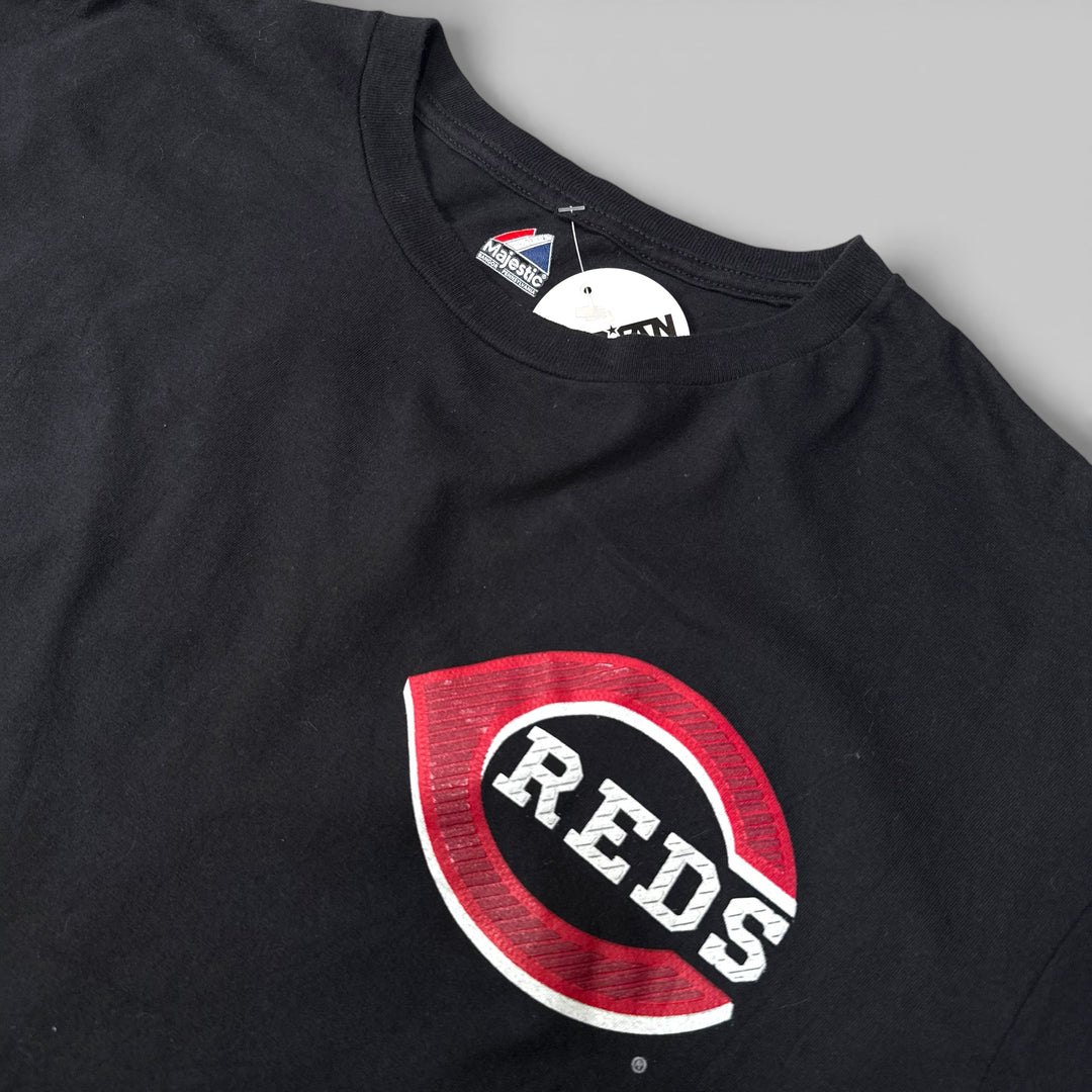 Majestic Triple Peak MLB Cincinnati Reds Tee black/red XL - Shop-Tetuan