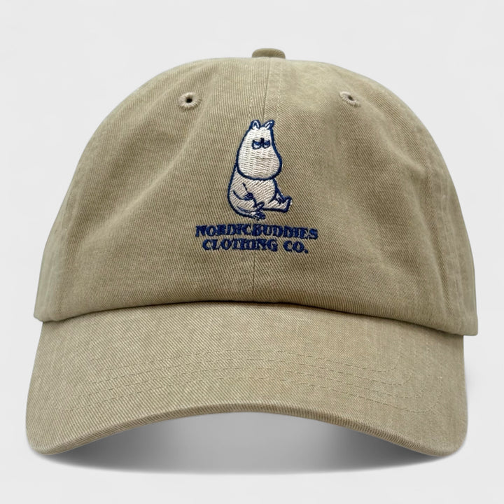 Moomin Muumipeikko murjottaa dad cap stone washed