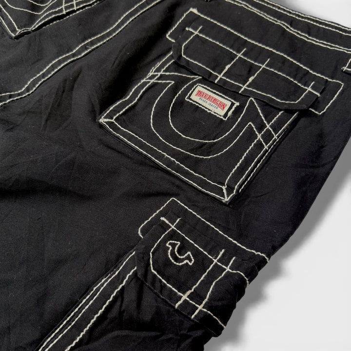 True Religion Cargo Jogger Pants black 38 - Shop-Tetuan
