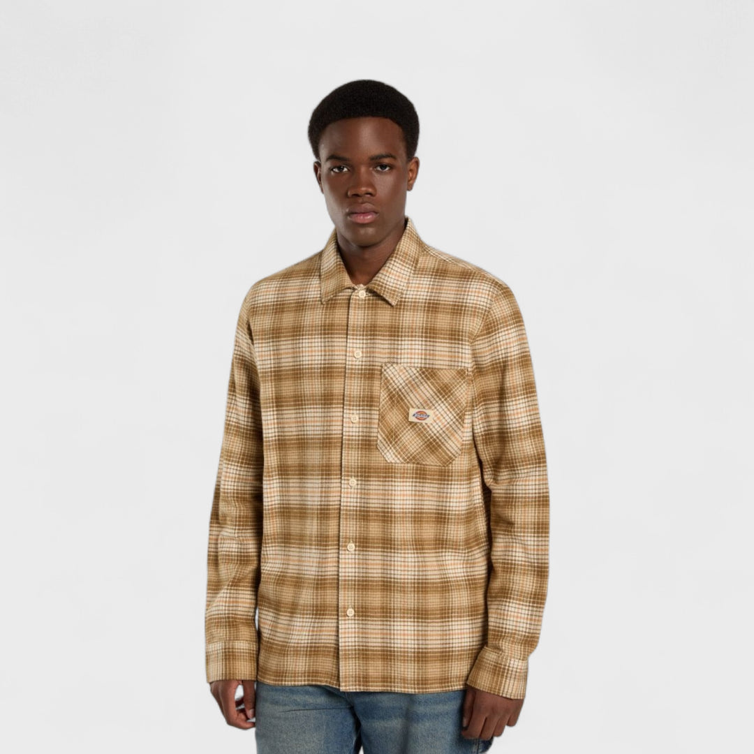 Dickies Forest Check Shirt wood ash - Shop-Tetuan