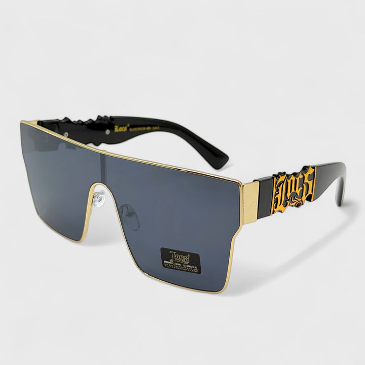 Locs Shield Sunglasses gold/gold