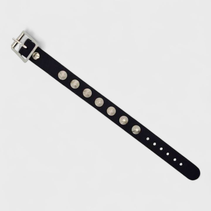 1 Row Conical Stud Leather Wristband