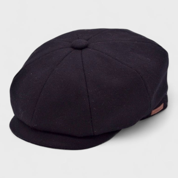 Major Wear Classic Plain Newsboy Cap black