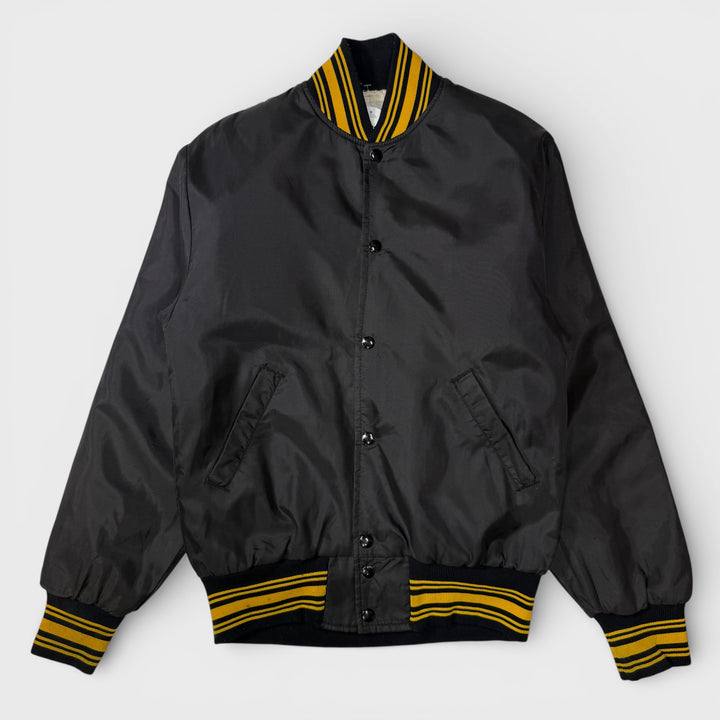 80’s Plain Varsity Jacket black/yellow M - Shop-Tetuan