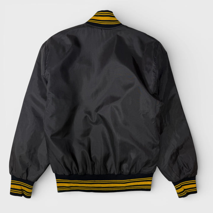 80’s Plain Varsity Jacket black/yellow M - Shop-Tetuan