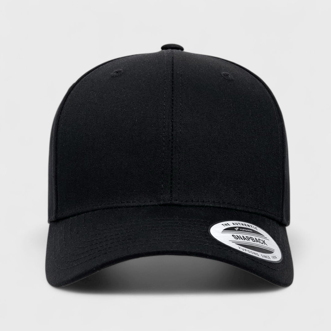 Yupoong Retro Cotton Blend snapback black