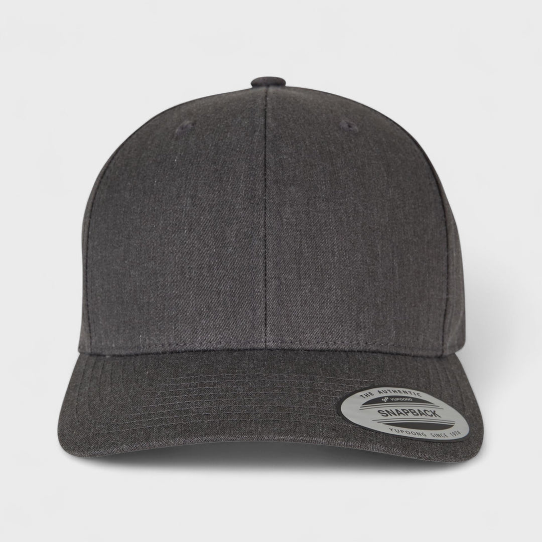 Yupoong Retro Cotton Blend snapback dark heather