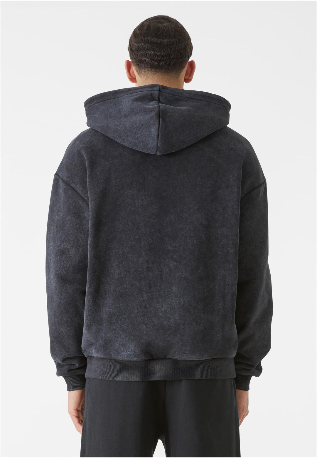9N1M Sense Goth Print Hoodie Washed black