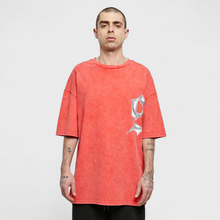 9N1M Sense Chrome T-Shirt Washed red