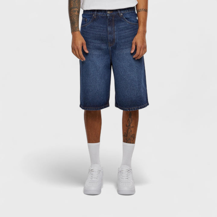 Urban Classics 90's Heavy Denim Shorts new dark blue washed