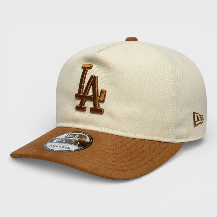 New Era MLB Suede VIsor 9Fifty A-Frame LA Dodgers light beige - Shop-Tetuan