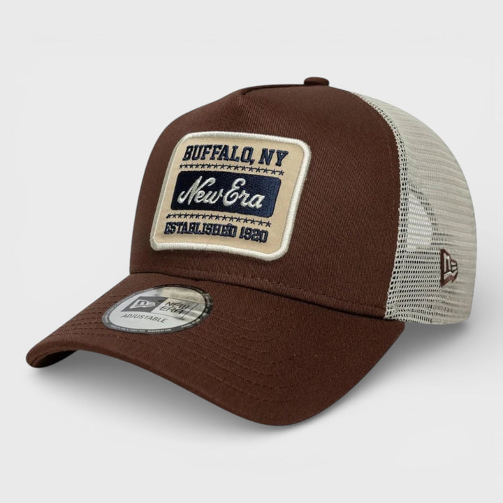 New Era Patch 9Forty A-Frame Trucker brown - Shop-Tetuan