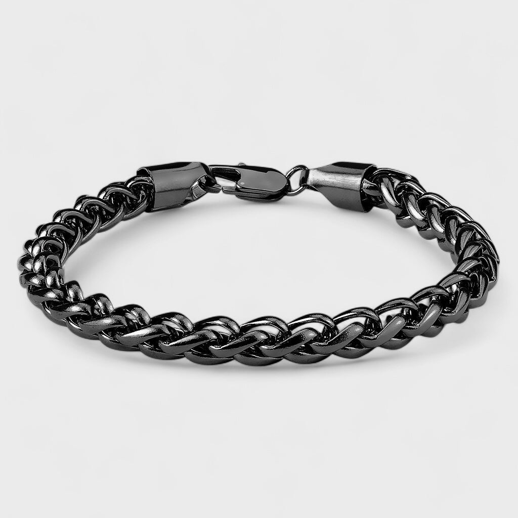 Round Spiga chain bracelets black - Shop-Tetuan