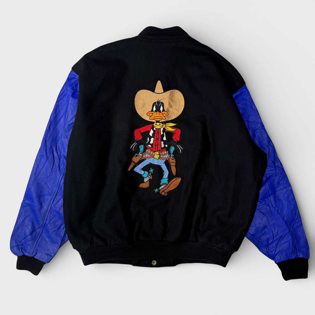 Top Line USA Daffy Duck 90s Varsity Jacket black/blue M - Shop-Tetuan