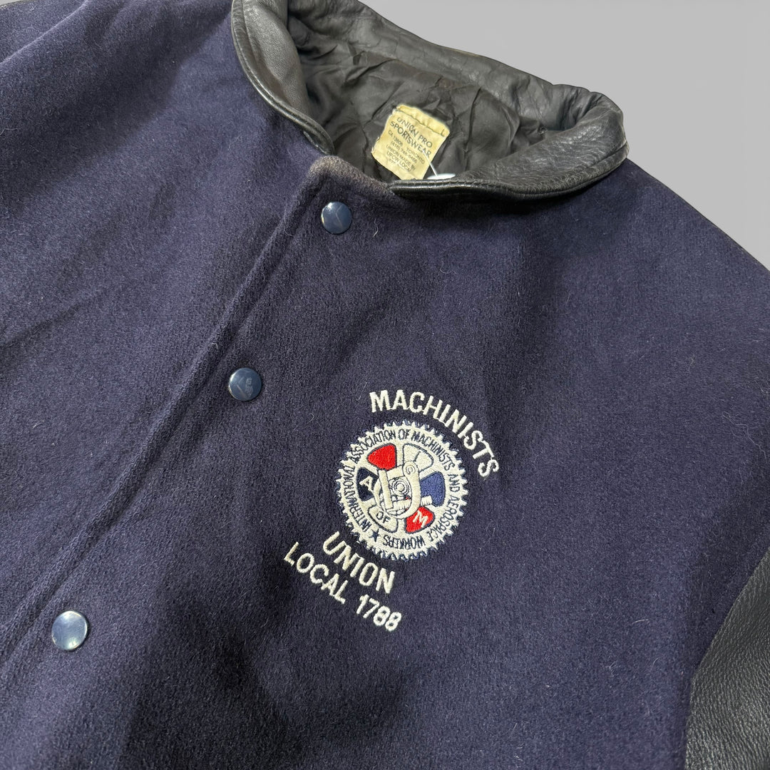 Machinist Union Local 1788 Varsity Jacket navy/black L - Shop-Tetuan