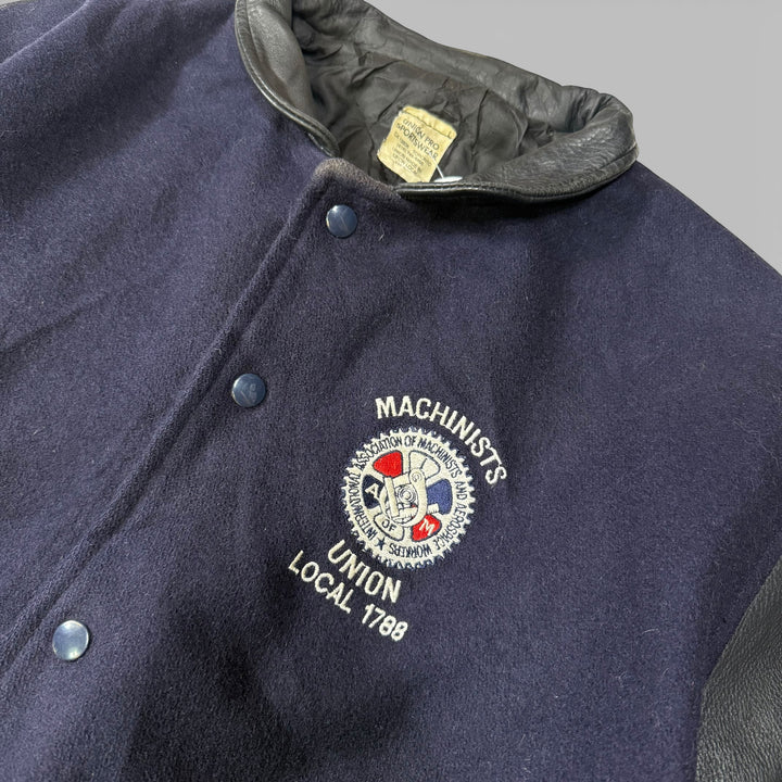 Machinist Union Local 1788 Varsity Jacket navy/black L - Shop-Tetuan