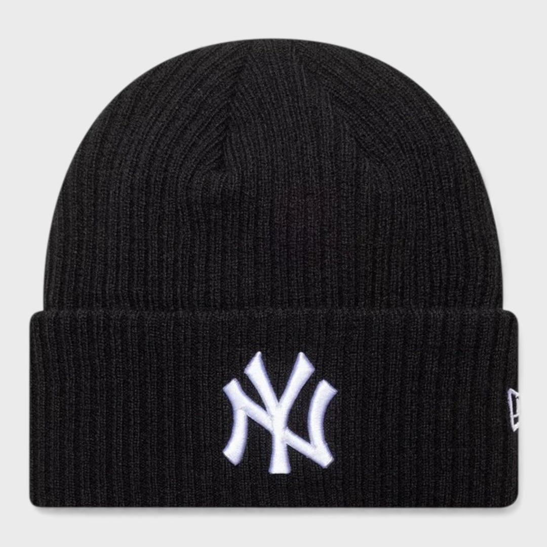 New Era MLB Wide Cuff Knit Beanie NY Yankees black - Shop-Tetuan