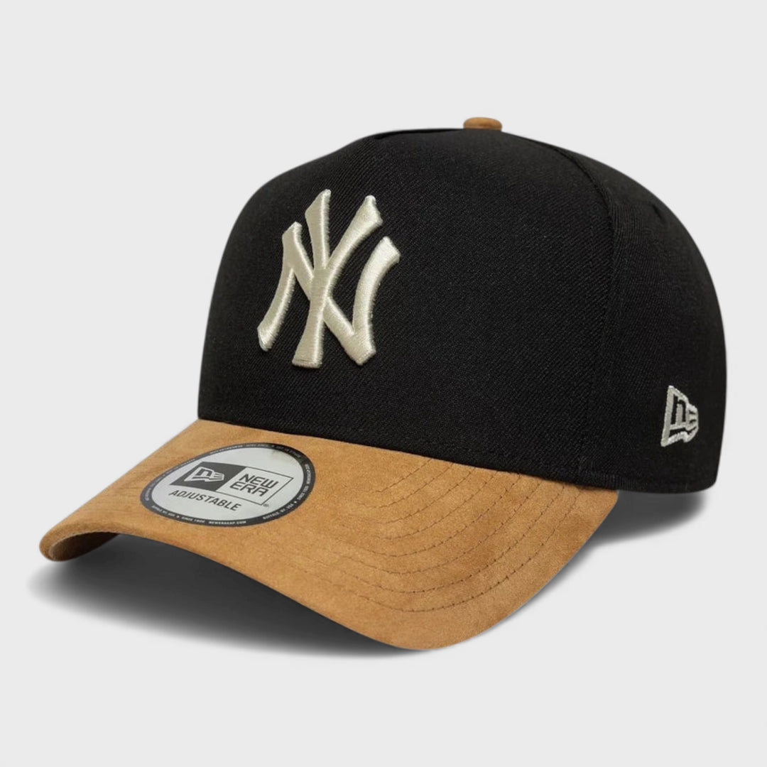 New Era MLB Suede VIsor 9Forty E-Frame NY Yankees blk/beige - Shop-Tetuan