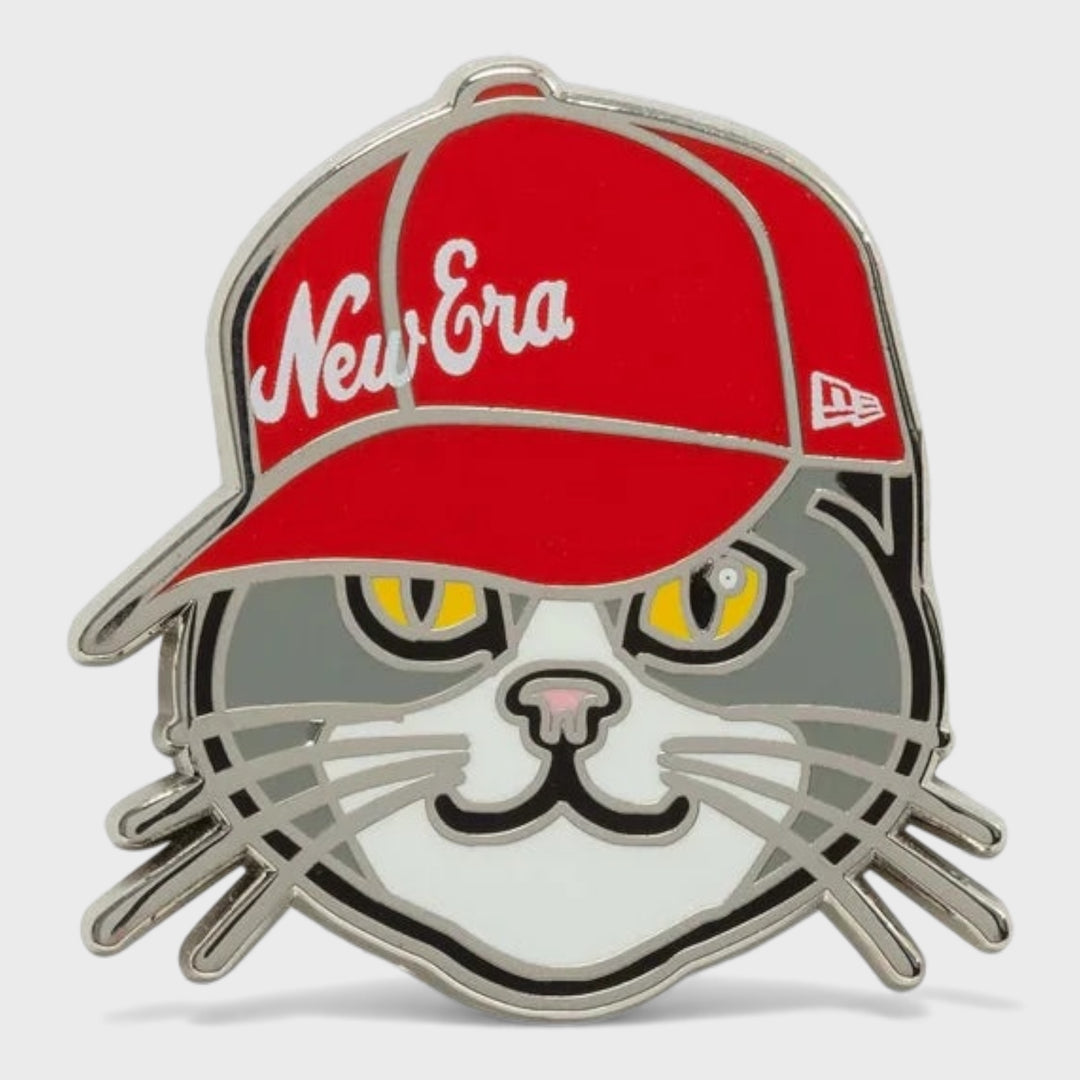 New Era Cat Red Pin Badge - Shop-Tetuan