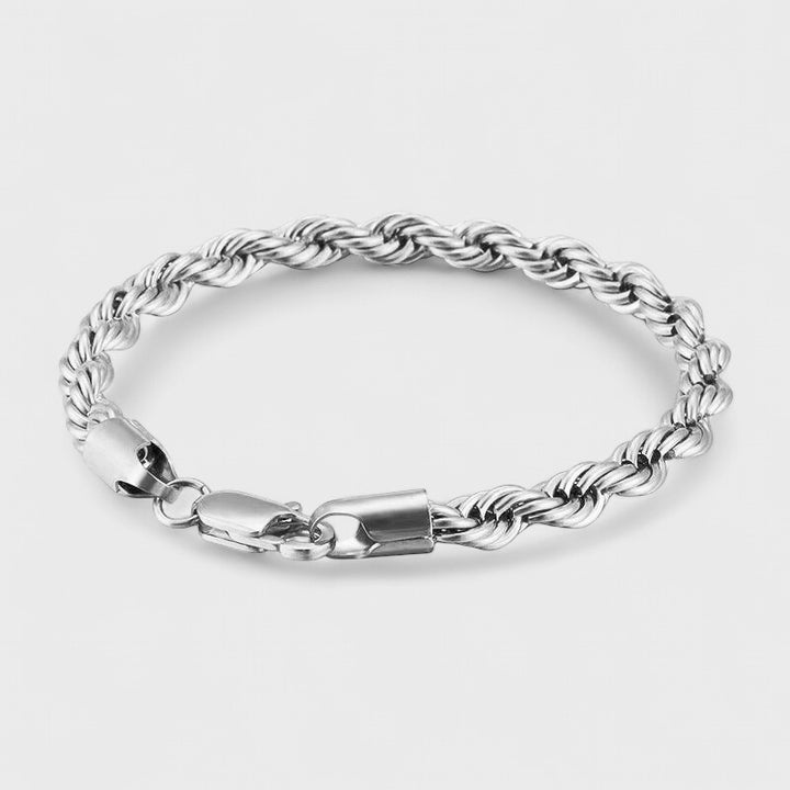 Cordell Twisted Rope Bracelets 20cm x 6mm steel