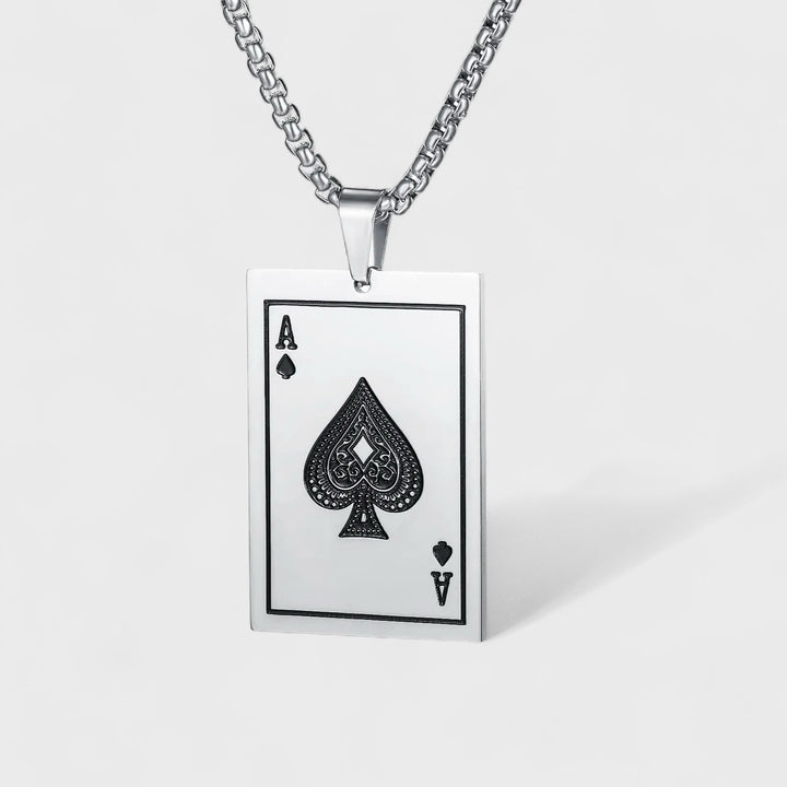 Ace Of Spades Pendant necklace steel - Shop-Tetuan