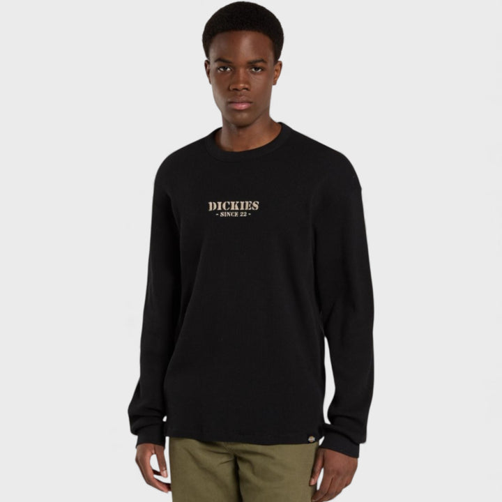 Dickies Heavy weight waffle long sleeve t-shirt black