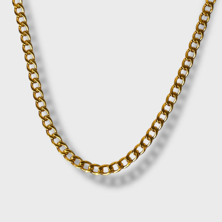 Stainless Steel Flat Link Chain gold - Shop-Tetuan