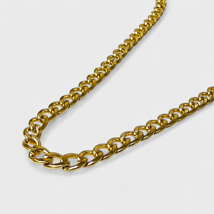 Stainless Steel Flat Link Chain gold - Shop-Tetuan