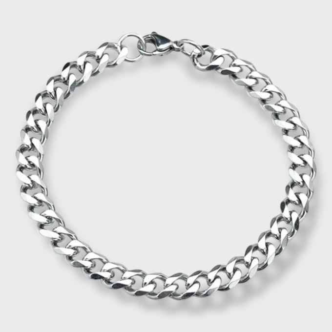 Cuban Link Bracelet 5mm x 21cm steel
