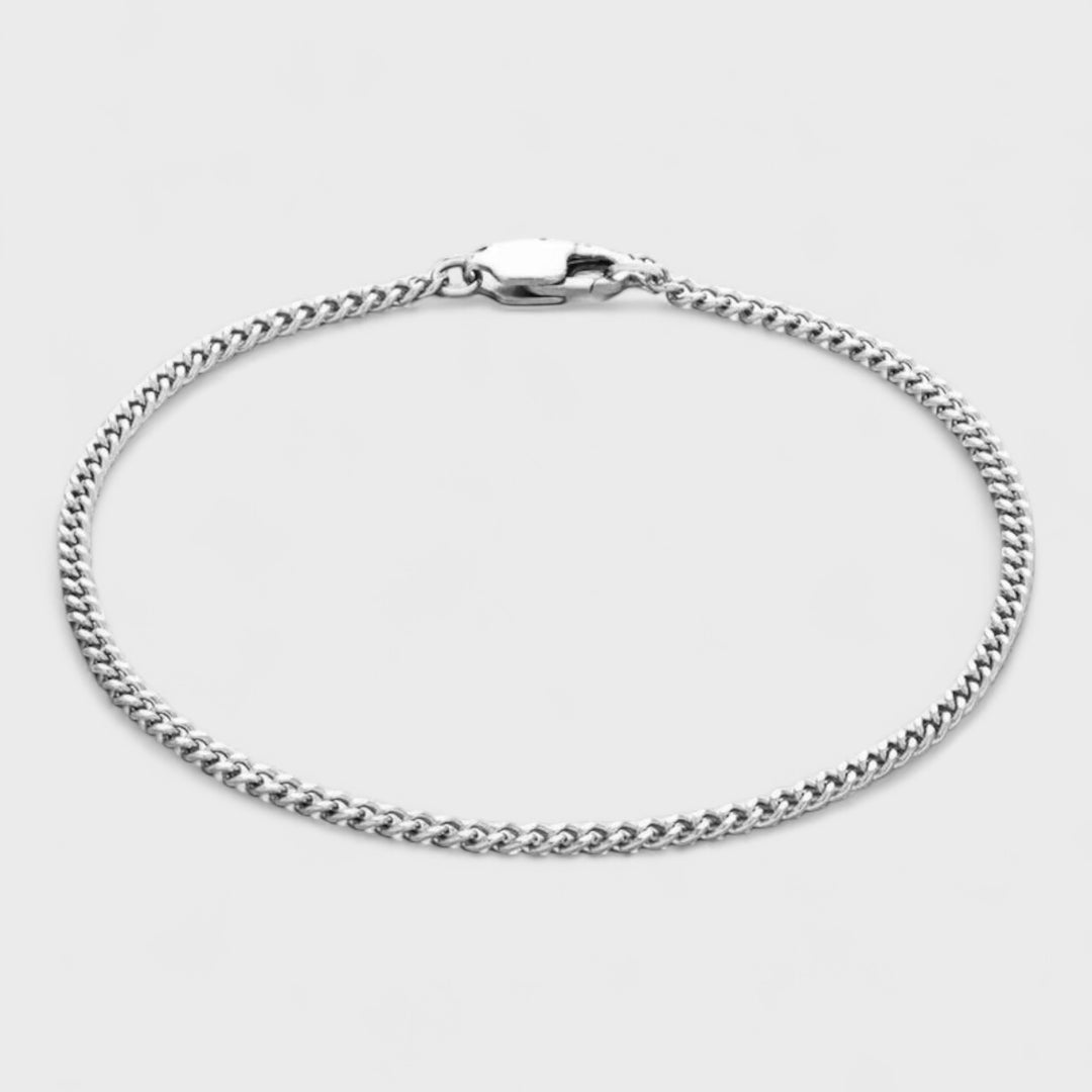 Cuban Link Bracelet 3mm x 21cm steel - Shop-Tetuan